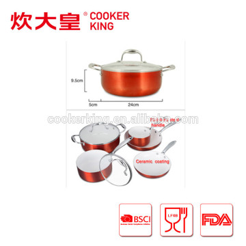 2016 fashion cookware set with xylan plus coating