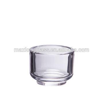 Clear Pressed Glass tealight holder, 60mm.
