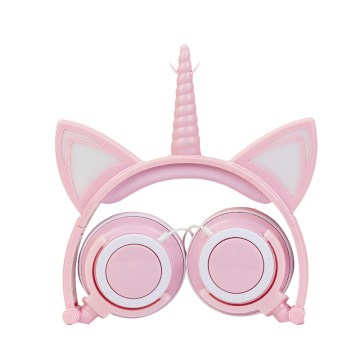 Regalo popular Cute Cat Ears Nuevos auriculares con cable