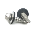 galvanized EPDM washer din7504k hex head screw