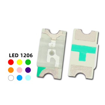 High Brightness 1206 LED Beads - White, Yellow, Red, Pink, Purple, Blue-Green - Factory Outlet