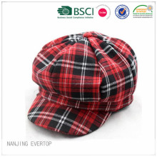 100% Cotton Plaid Ivy Cap