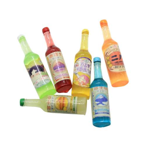 Nouvelle arrivée 100 pièces maison de poupée Miniature résine Mini boisson bouteille charmes Kawaii Simulation boisson bouteille poupée nourriture boisson accessoires