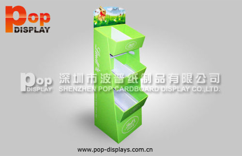 Green Paper Corrugated Book Display Matte Lamination With Customized Design