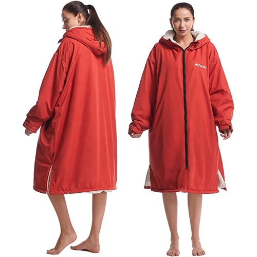 Sustainable Wetsuit Changing Robe Thick fleece lining waterproof changing robe poncho Manufactory