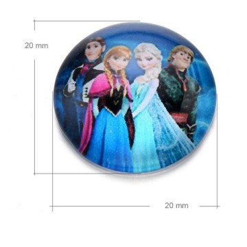 20mm Princess Elsa/Anna Olaf Glass Cabochons,DIY clear Charm glass dome Cabochon