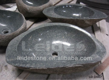 Natural grasses stone sink unque shape basin