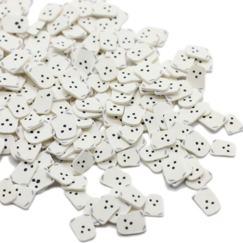 500 g di argilla polimerica a fetta di fantasma bianco spruzza per l&#39;artigianato che fa la decorazione di arti del chiodo di Halloween Scrapbooking fai-da-te per la decorazione del telefono