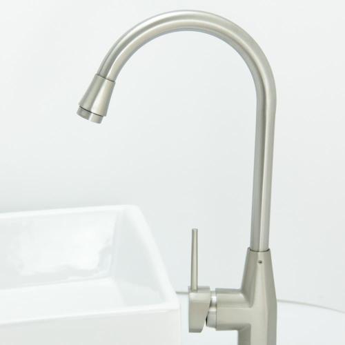 Kitchen Faucet with sprayer Top Quality Deck Mounted Brass Mixer Tap Brushed Nickle Pull Out Kitchen Sink Faucet Manufactory