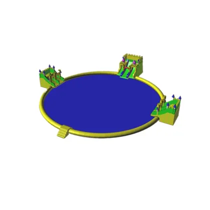 Shark Theme Inflatable Commercial Water Park: Outdoor Aquatic Games and Play Equipment for Kids