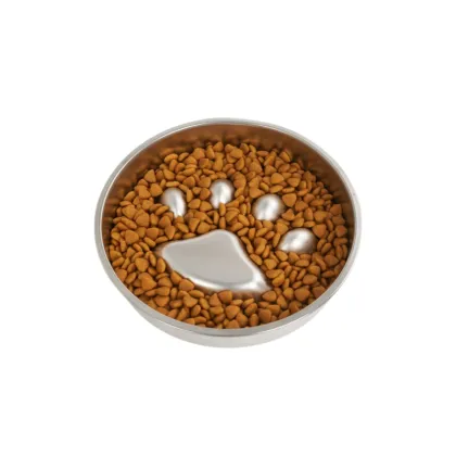 Stainless Steel Anti-Choking Slow Food Bowl for Pets