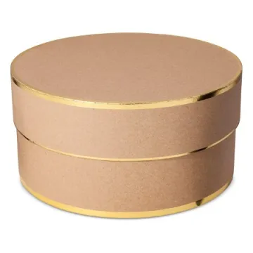 100% Recycling Kraft Tube with Reflective Gold Edge