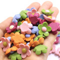 100PCS Cute Colorful Resin Daisy Camellia Flower Cabochon Ornaments Scrapbooking Diy Hair Bow Center Decor