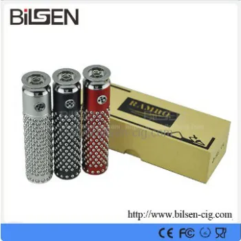 2014 hot selling Stainless Rambo battery with available atomizer