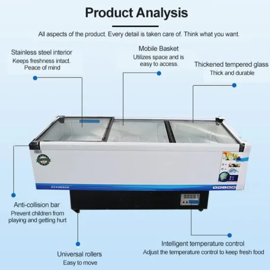 Seafood Fridge Commercial Island Freezer Deep Horizontal Display Freezer