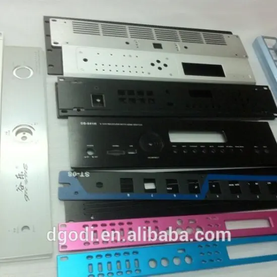 types of audio and amplifier front panel with USB port