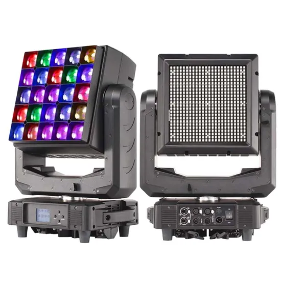 Pixel 25 LED Moving Head Wash Matrix Beam Light with Double Side Strobe for Stage