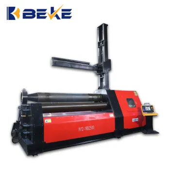 Hydraulic 4 Roller W12 Sheet Metal Plate Rolling Bending Machine - 10x4000mm
