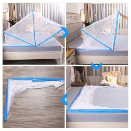 Foldable Yurt Mosquito Net Anti Mosquito Single Double Bed Mosquito Net Canopy Children's Bed Tent Outdoor Canopy Netting