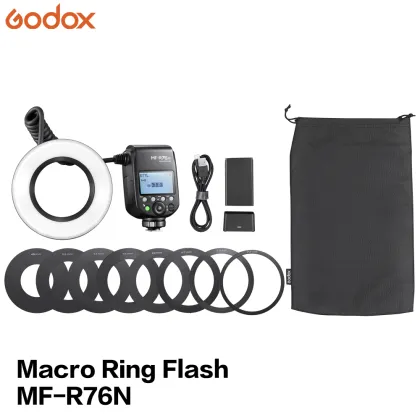 Godox MF-R76N Macro LED Ring Flash for Nikon