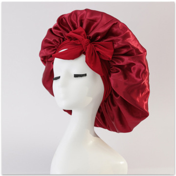 Custom Luxury Double-Layer Silk Satin Sleep Cap for Women