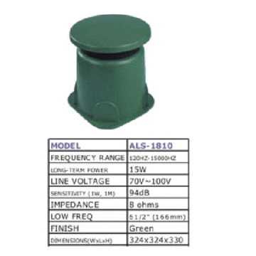 120hz-15000hz Als-1810 Garden Speaker 