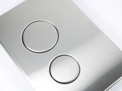 Matte Silver Bathroom Wall-Mount Toilet Flush Plate