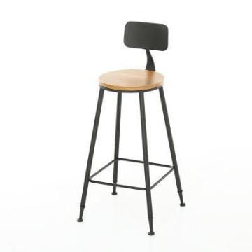 Wooden Metal High Chairs for Industrial Cafe and Restaurant Bars