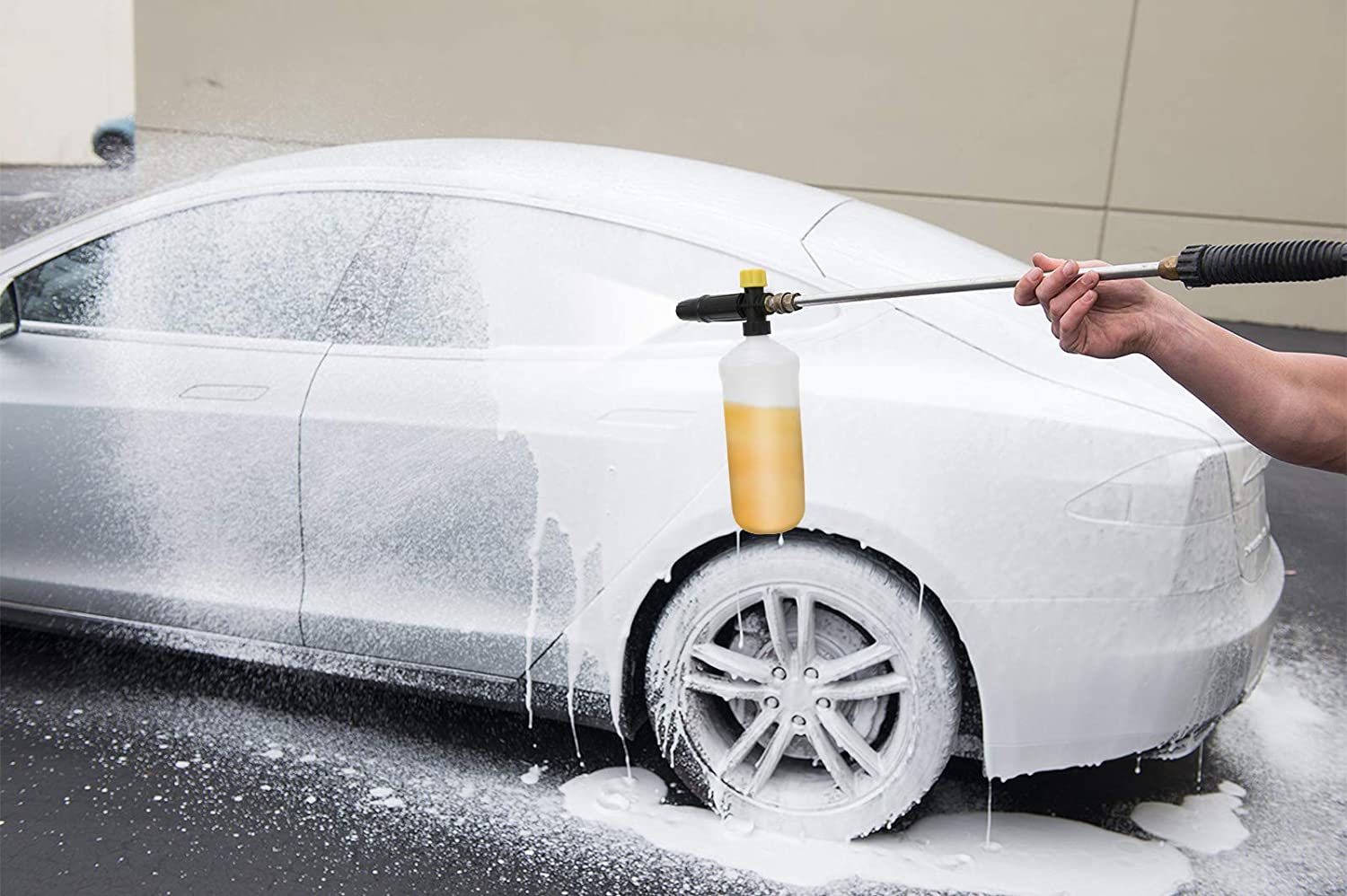 Pistolet en mousse réglable lavage de voiture 1L