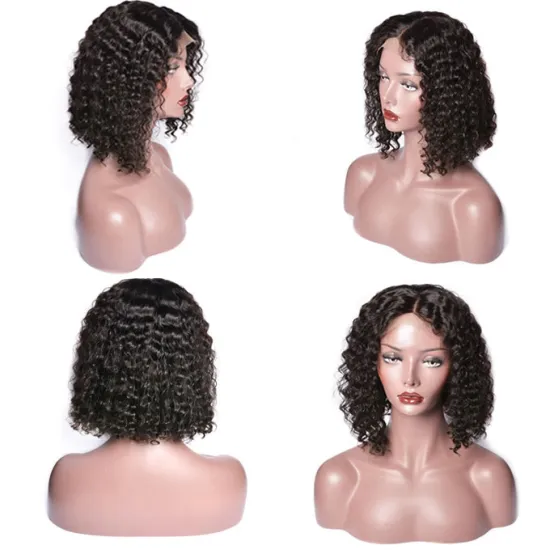 Wholesale Price Brazilian Virgin Hair Cuticles Aligned Human Hair Wigs Deep Curly Lace Front Wigs for Black women
