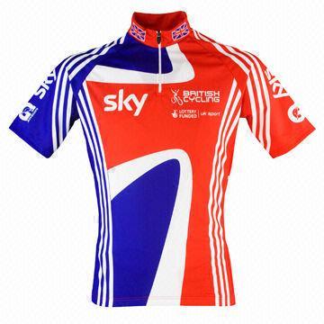 Breathable Men's Cycling Jerseys with Many Good Quality Fabric Available and Nice Workmanship