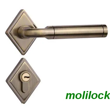 Handle Door Lock with Antique Brass Finish