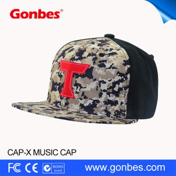 Smart Mobile Phone Embroidery Baseball wireless Bluetooth Flat Brim Cap