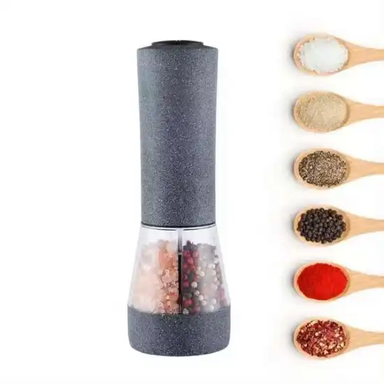 Hot Selling Electric Ceramic Core Black Salt Stainless Steel Dual-purpose 2-in-1 Pepper Mill: The Ultimate Kitchen Companion