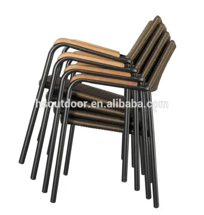 PE Rattan cheap dark Brown rattan chairs outdoor furniture