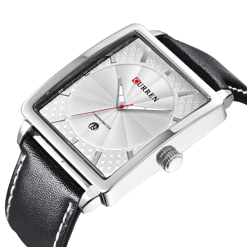Luxury Square CURREN Men Quartz Watch 