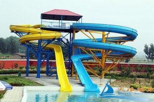 Custom Aqua Play Equipment Outdoor Twin Amusement Park Wate