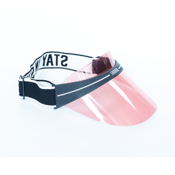 Plastic Pink Sun Visor Cap
