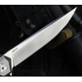 Coltello tascabile da caccia con manico in titanio S35VN con clip