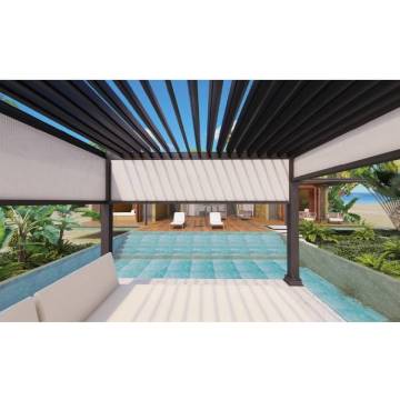 Customizable Luxury Outdoor Aluminum Alloy Pavilion with Flip Louver System