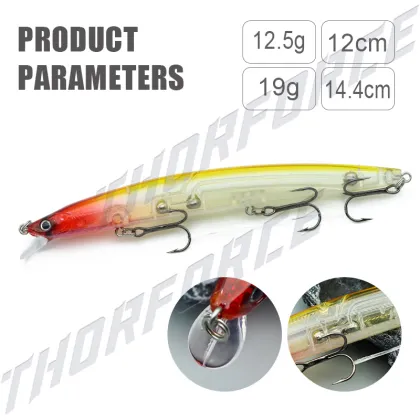 THORFORCE Floating Sea Bass Tungsten Ball Jerk Bait - Ultra-long Casting Minnow Lure