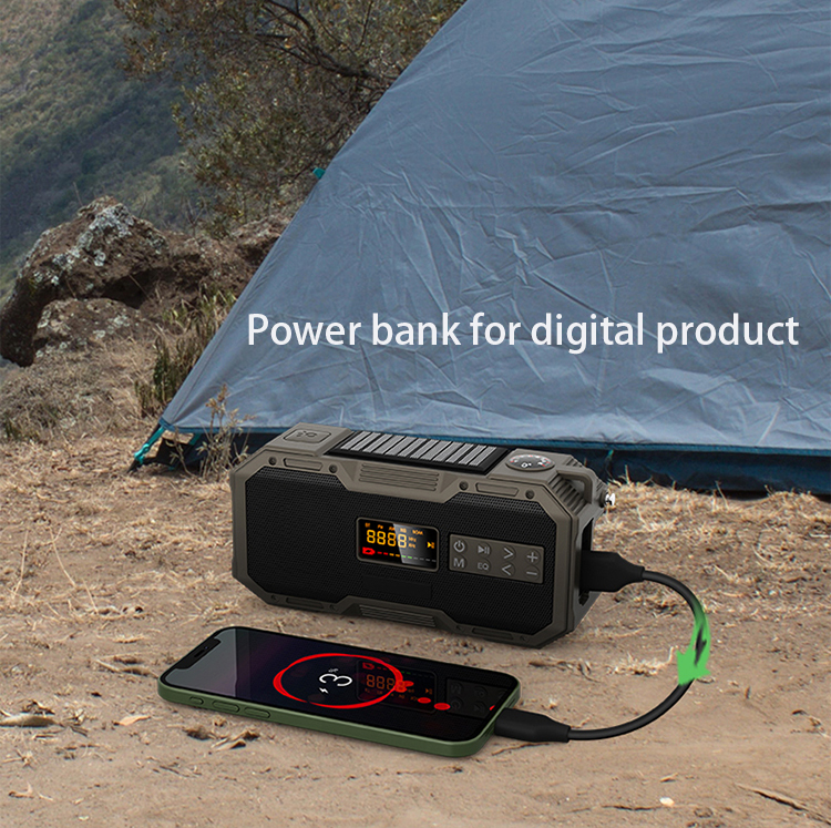 10-в-1 Multi Dab FM Radio Solar Bluetooth-динамик