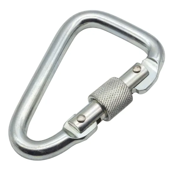 JENSAN 23KN Triangle Steel Screw Locking Carabiners: High-Quality Outdoor Hooks