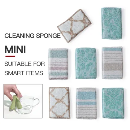 Magic cleaning microfiber terry cloth with sponge pad