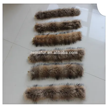 Genuine Fur Raccoon Fur Strips