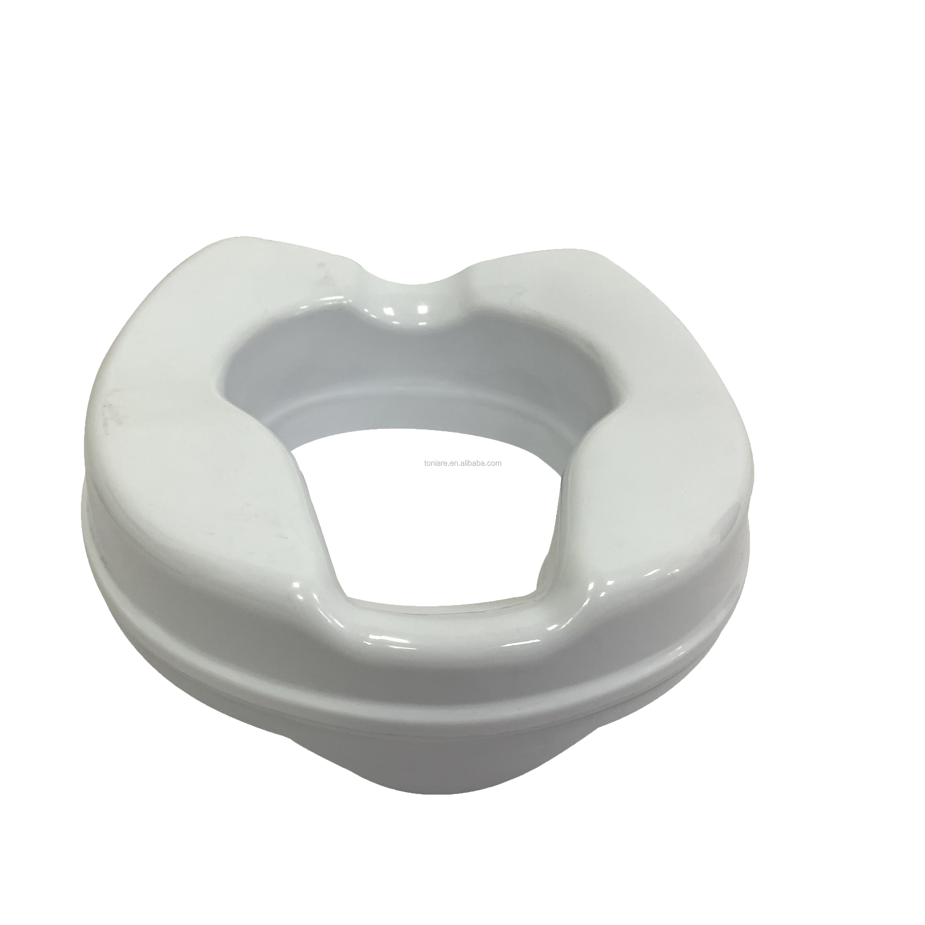 White Portable 4 Inch Raised Toilet Seat with Lid Fits Most Standard Toilets TCA04A