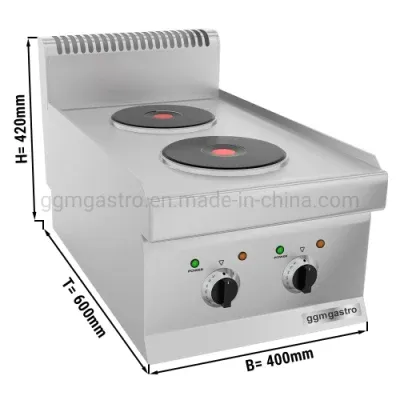 Commercial restaurant Equipment Electric Cooking Cooker Stove with 2 Round Plates