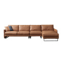 Nordic Italy mengimpor sofa sectional kulit atas