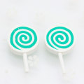 Wholesale Novel Design 45mm Length Beautiful Colors Soft Polymer Clay Charms Swirl Lollipop Candy for Craft DIY Dec