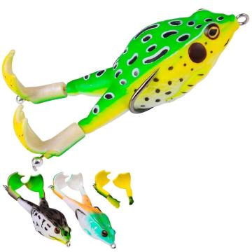 Topwater Frog Fishing Lure 3D Life-like Rubber Soft Bait Tackle